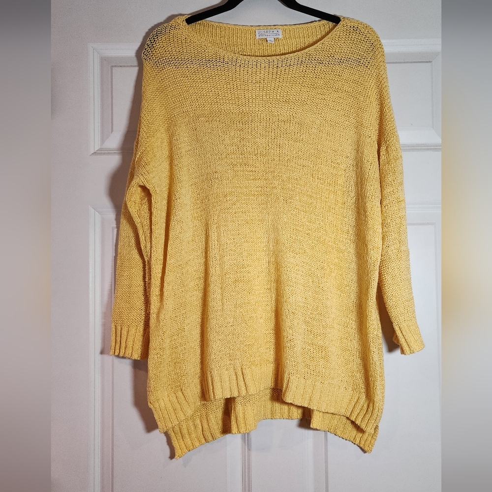 Joseph A Yellow Knit Acrylic Nylon Blend Sweater XL